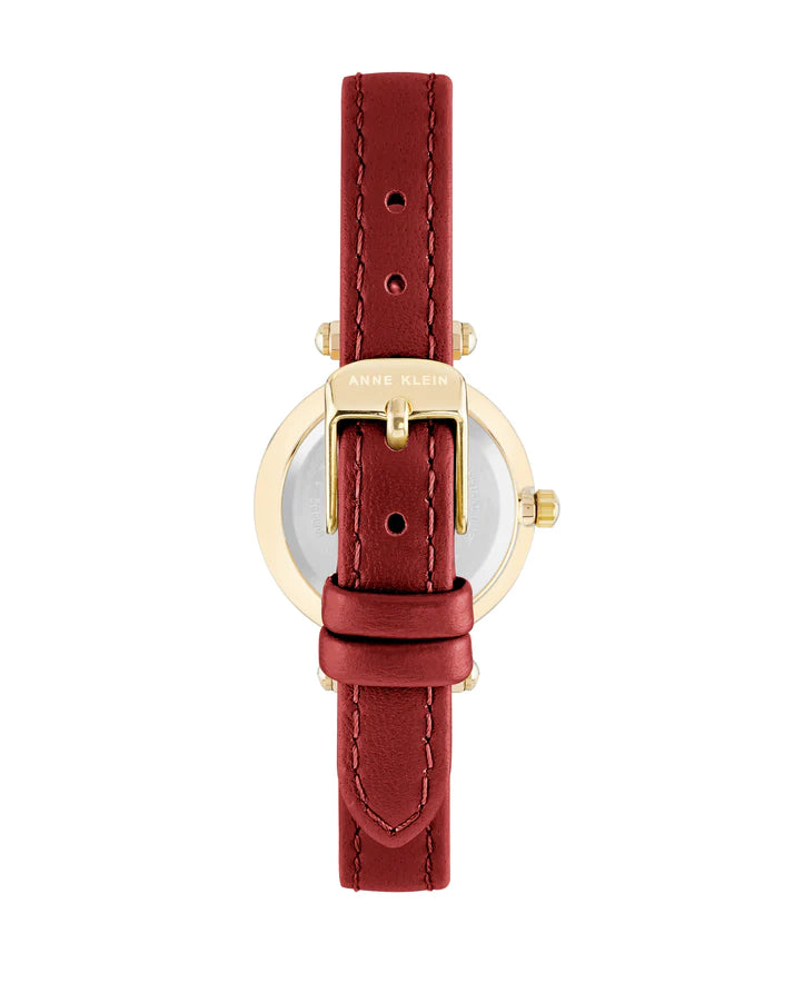 Women's Leather Strap Watch 10-9442CHRD