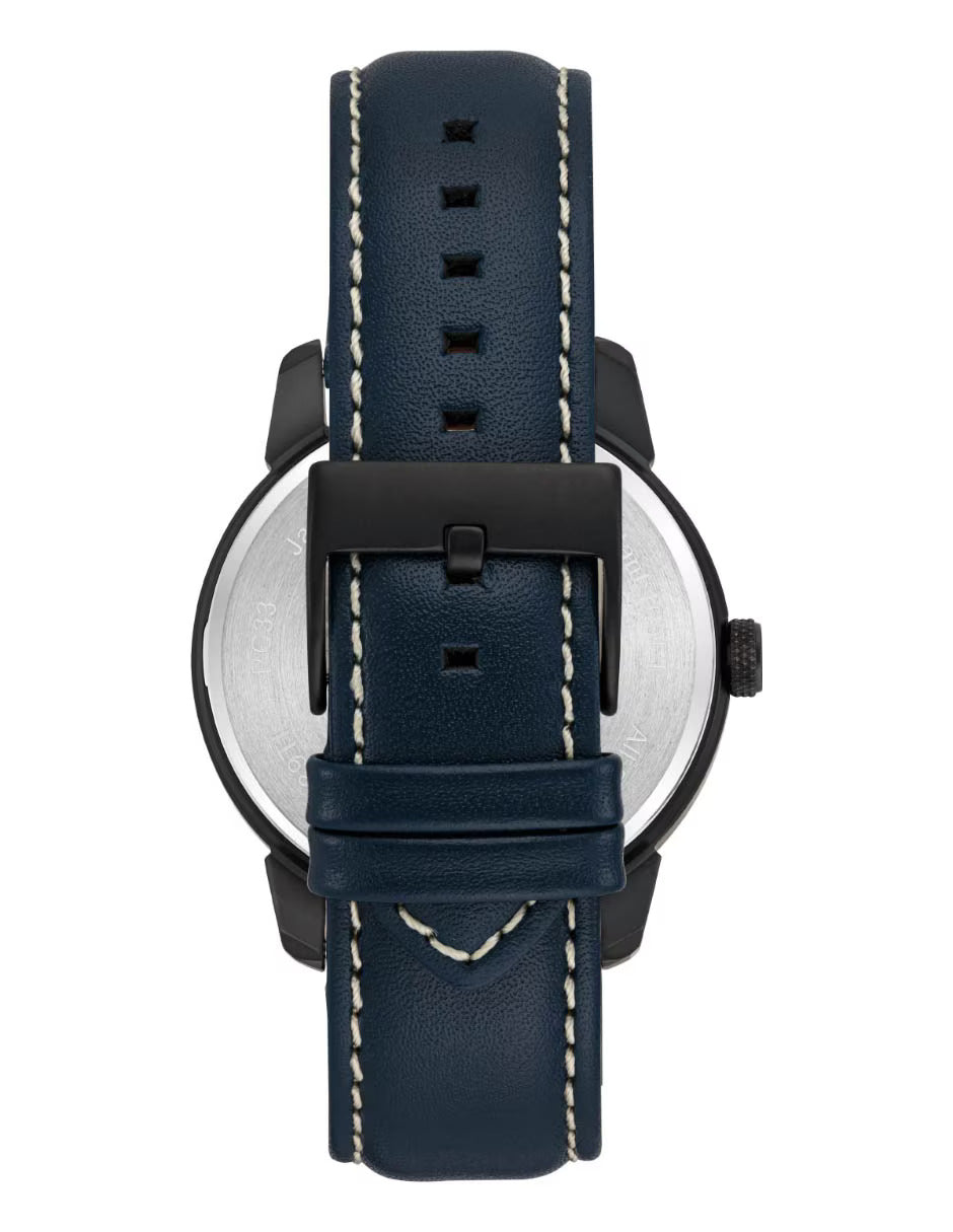 Armitron Men's Day/Date Function 44mm Watch Black/Blue (20-5489BKTINV)