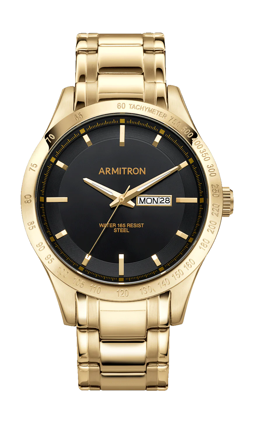 Armitron Men Stainless Steel Gold 20 5174BKGP Timekeeper