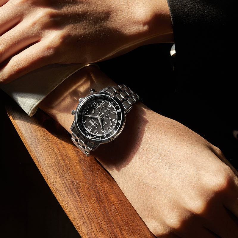 Eco Drive Chronograph Black Dial Men's Watch CA4630-53E