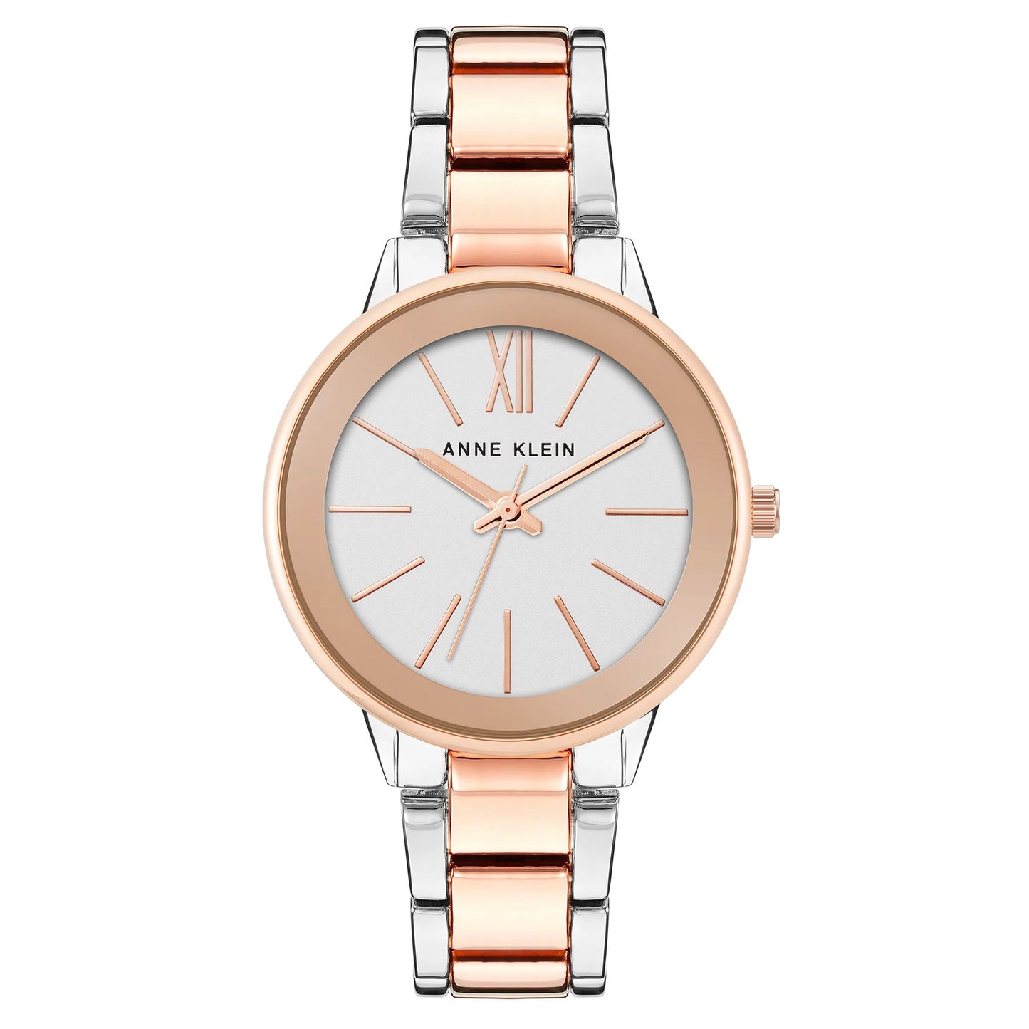 Two-Tone Band Silver Dial Women's Watch AK/3877SVRT