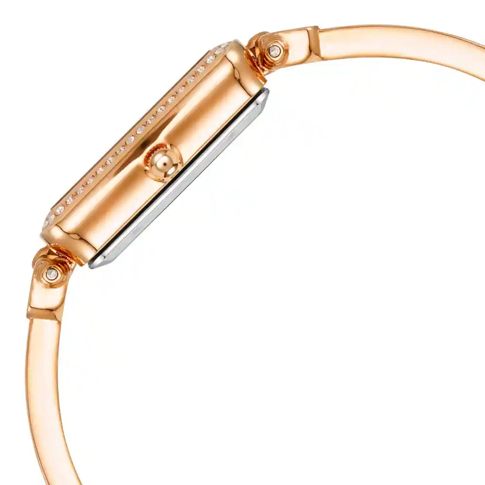 Navy Blue and Rose Gold-Tone Bracelet Watch AK/3898NVST