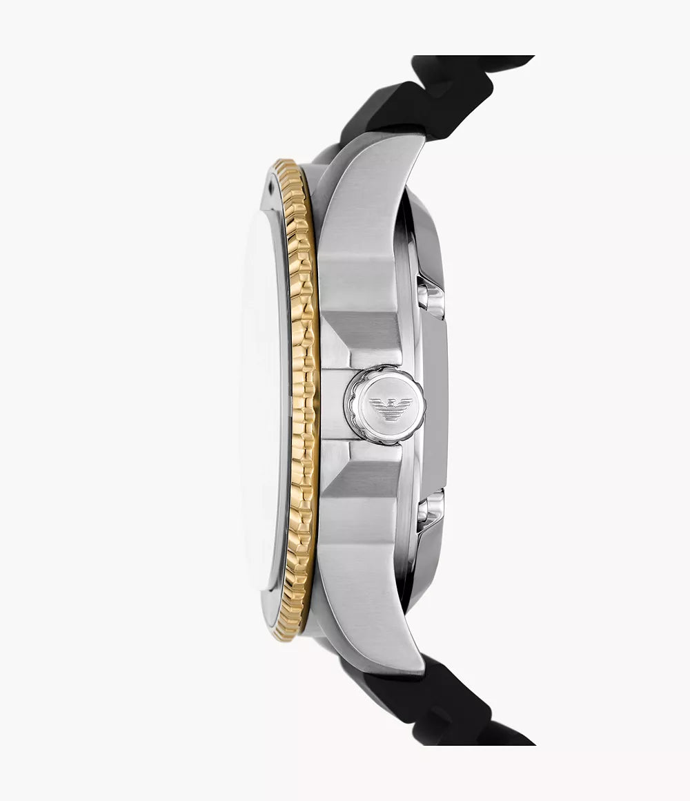 Automatic Black Silicone Watch