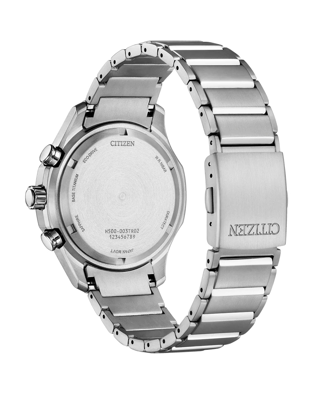 Eco-Drive Titanium Chronograph Watch AT2530-85X