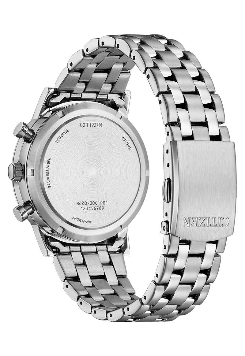 Eco Drive Chronograph White Dial Men's Watch CA4630-53A
