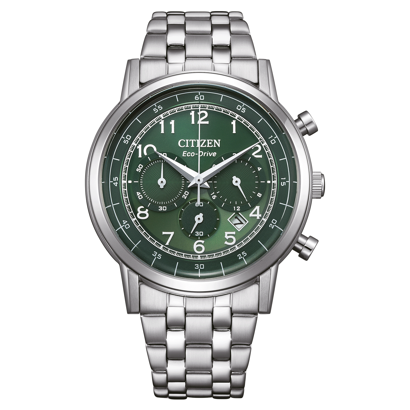 Eco Drive Chronograph Green Dial Men's Watch CA4630-53X