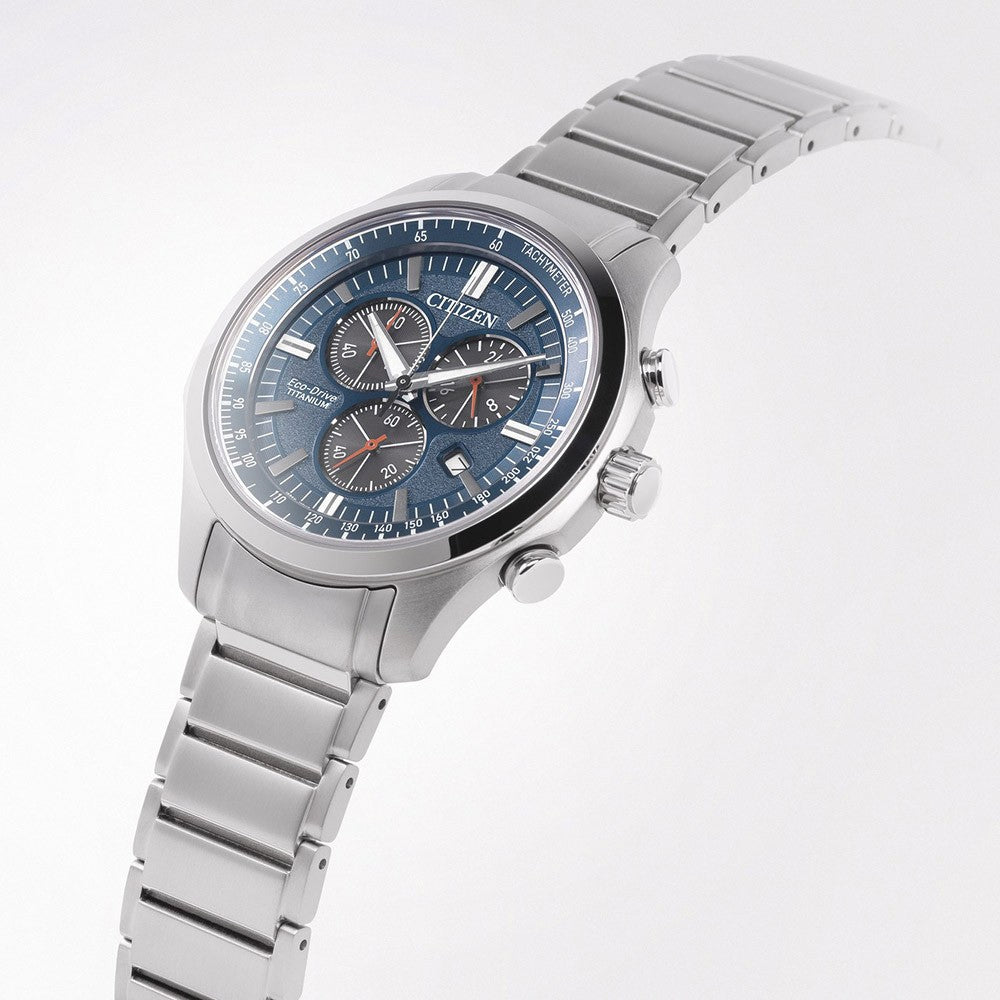 Eco-Drive Titanium Chronograph Watch AT2530-85L