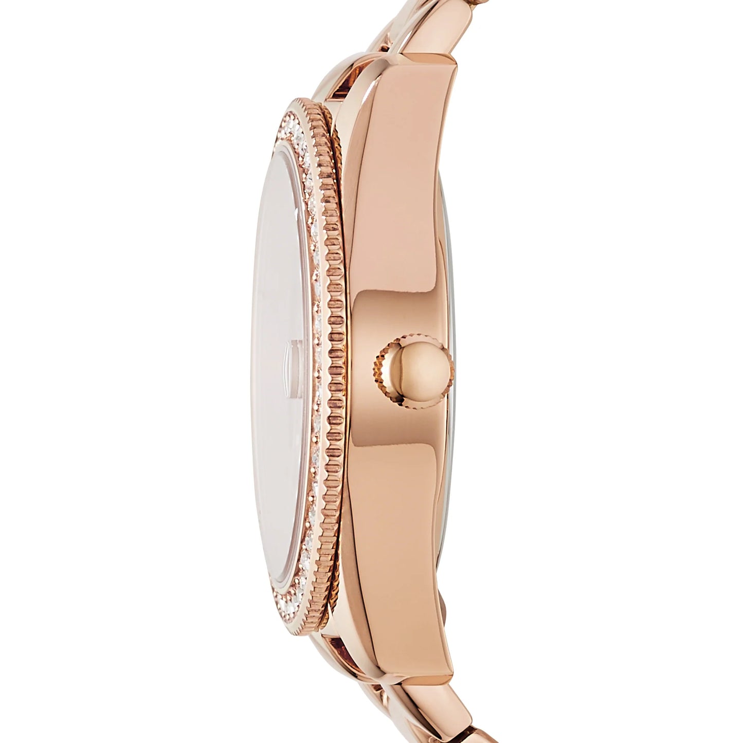 Scarlette Mini Three-Hand Date Rose Gold-Tone Stainless Steel Watch