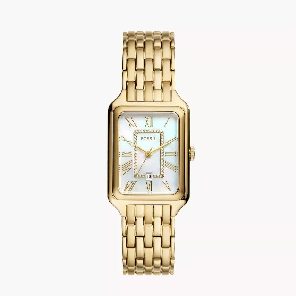 Raquel Three-Hand Date Gold-Tone Stainless Steel Watch