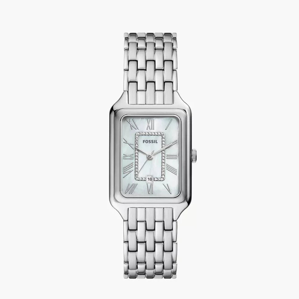 Raquel Three-Hand Date Stainless Steel Watch