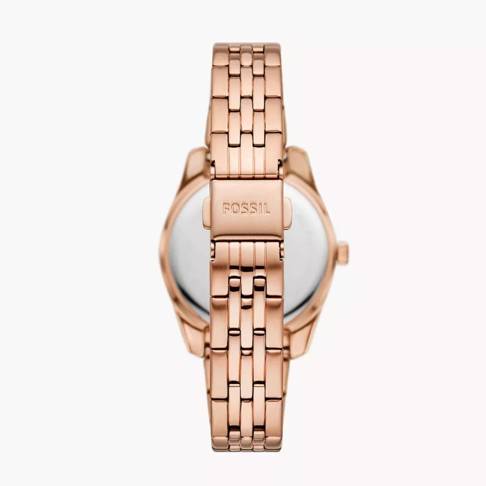 Scarlette Three-Hand Date Rose Gold-Tone Stainless Steel Watch