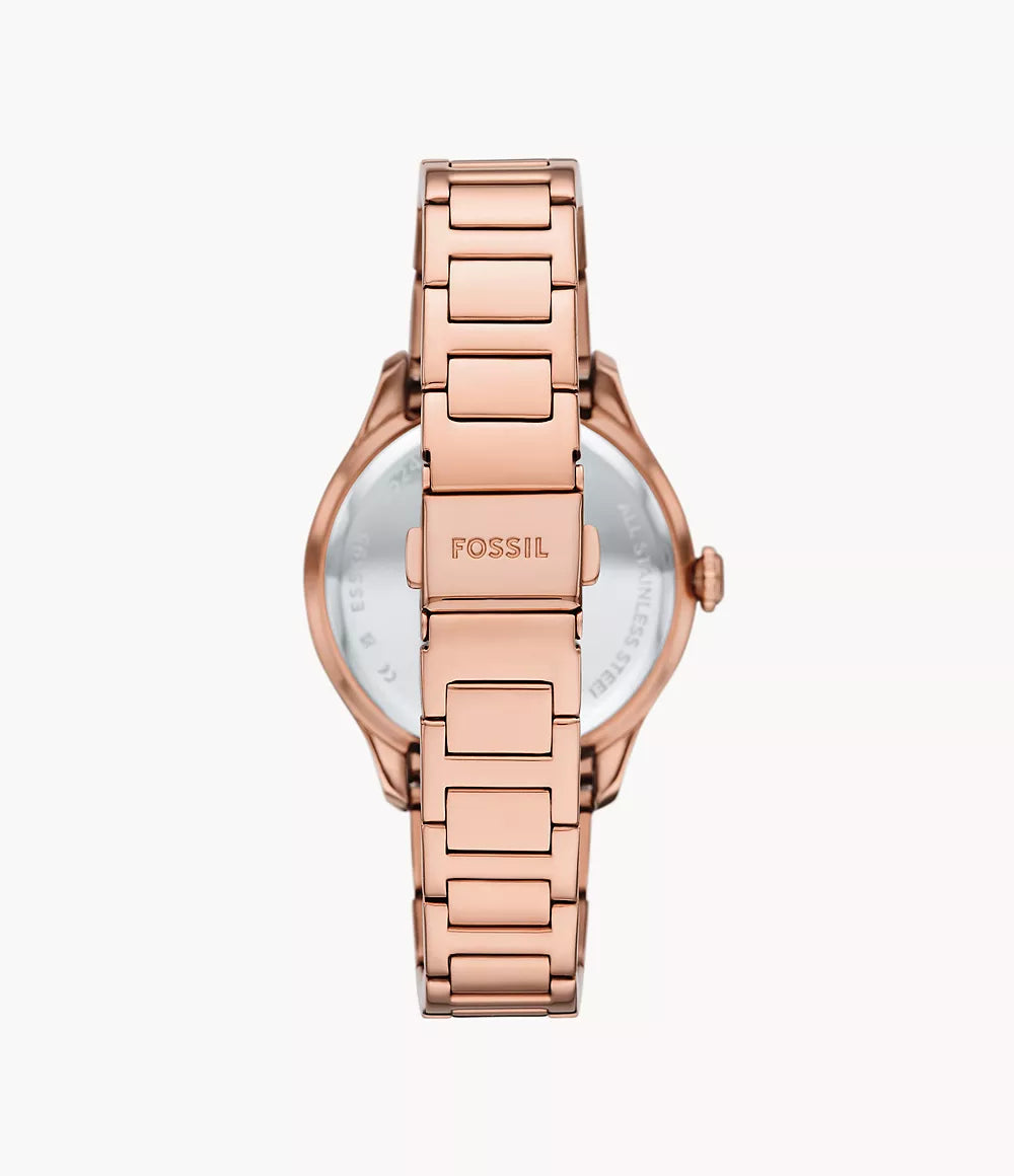 Gilmore Three-Hand Date Rose Gold-Tone Stainless Steel Watch