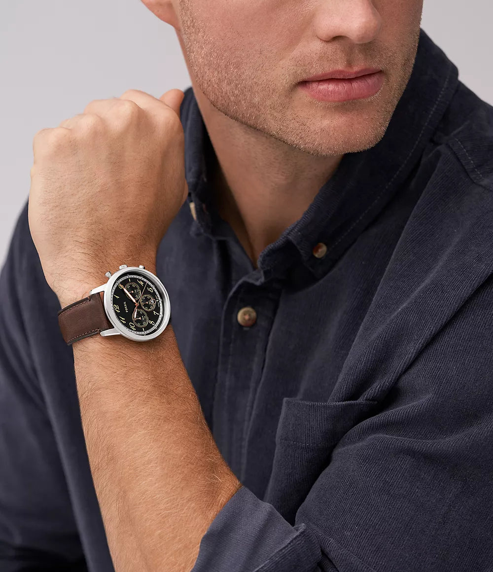 Neutra Chronograph Brown Leather Watch