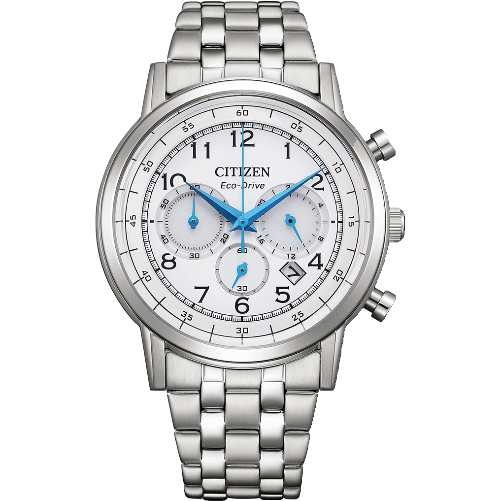 Eco Drive Chronograph White Dial Men's Watch CA4630-53A