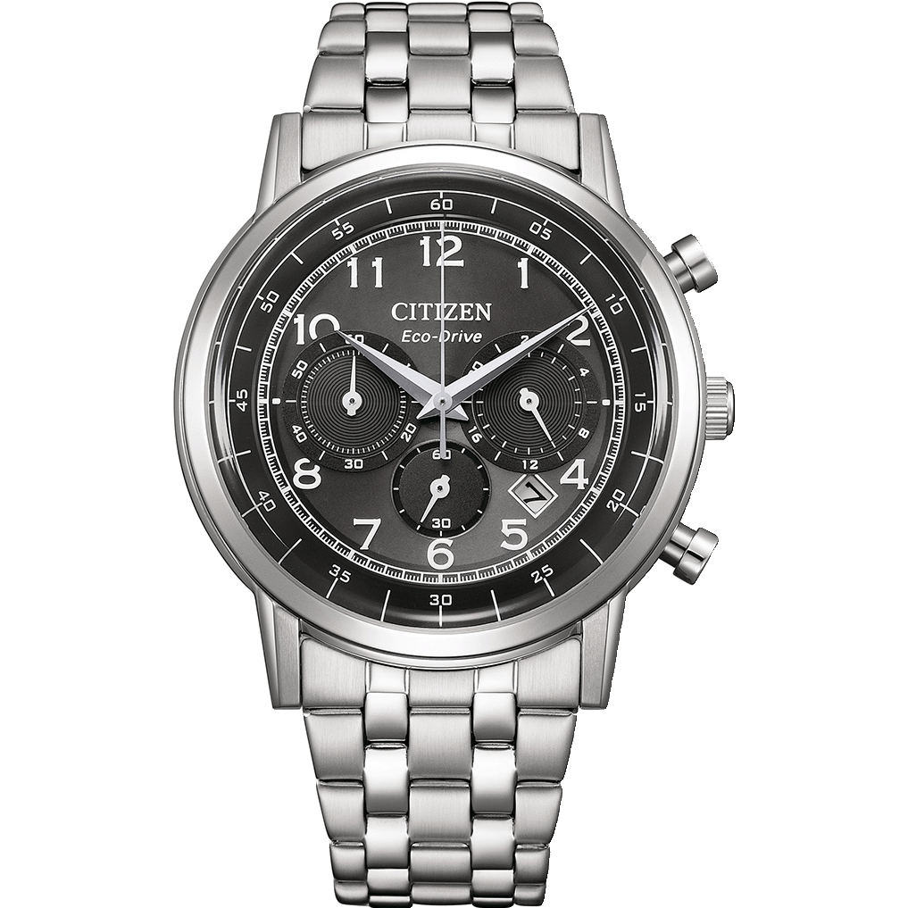 Eco Drive Chronograph Black Dial Men's Watch CA4630-53E