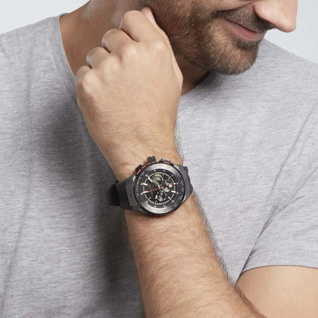 Ruscello Black Rubber Chronograph