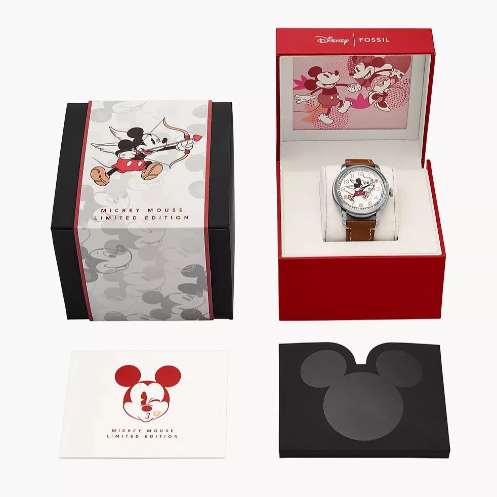 Disney x Fossil Limited Edition Automatic Medium Brown LiteHide™ Leather Watch