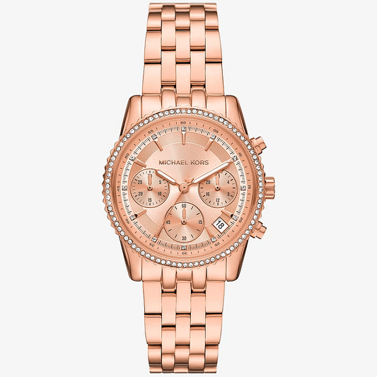 Mini Bryant Pavé Rose Gold-Tone Watch