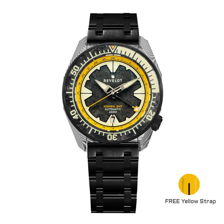 R10 Admiral GMT Damascus Carbon Fiber Limited Edition