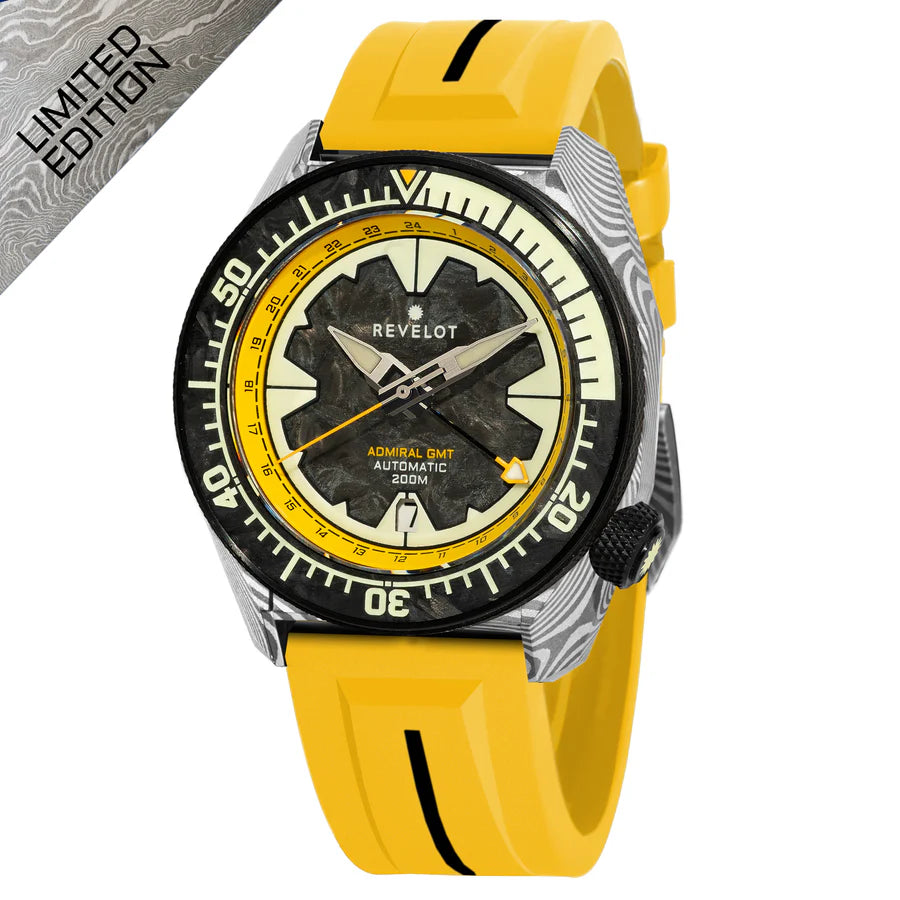 R10 Admiral GMT Damascus Carbon Fiber Limited Edition