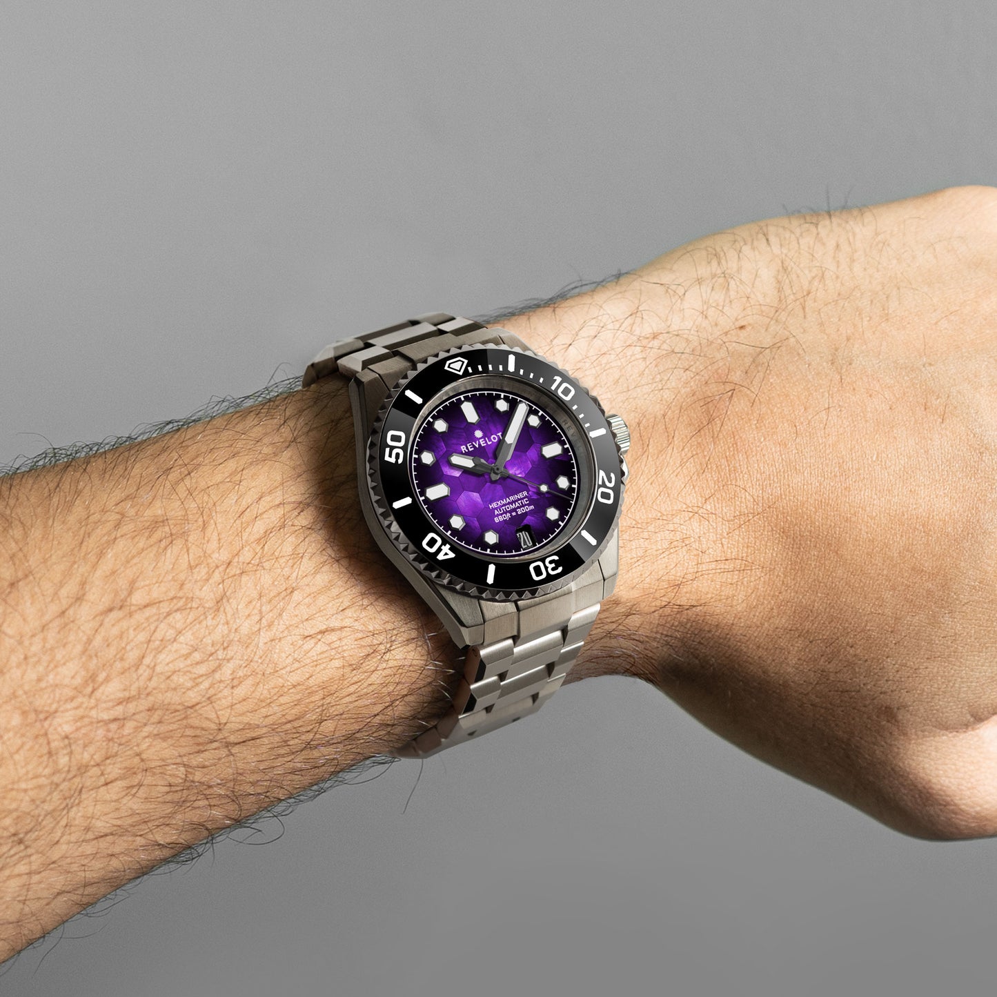 Hexmariner 39 Mosaic MOP Purple Steel