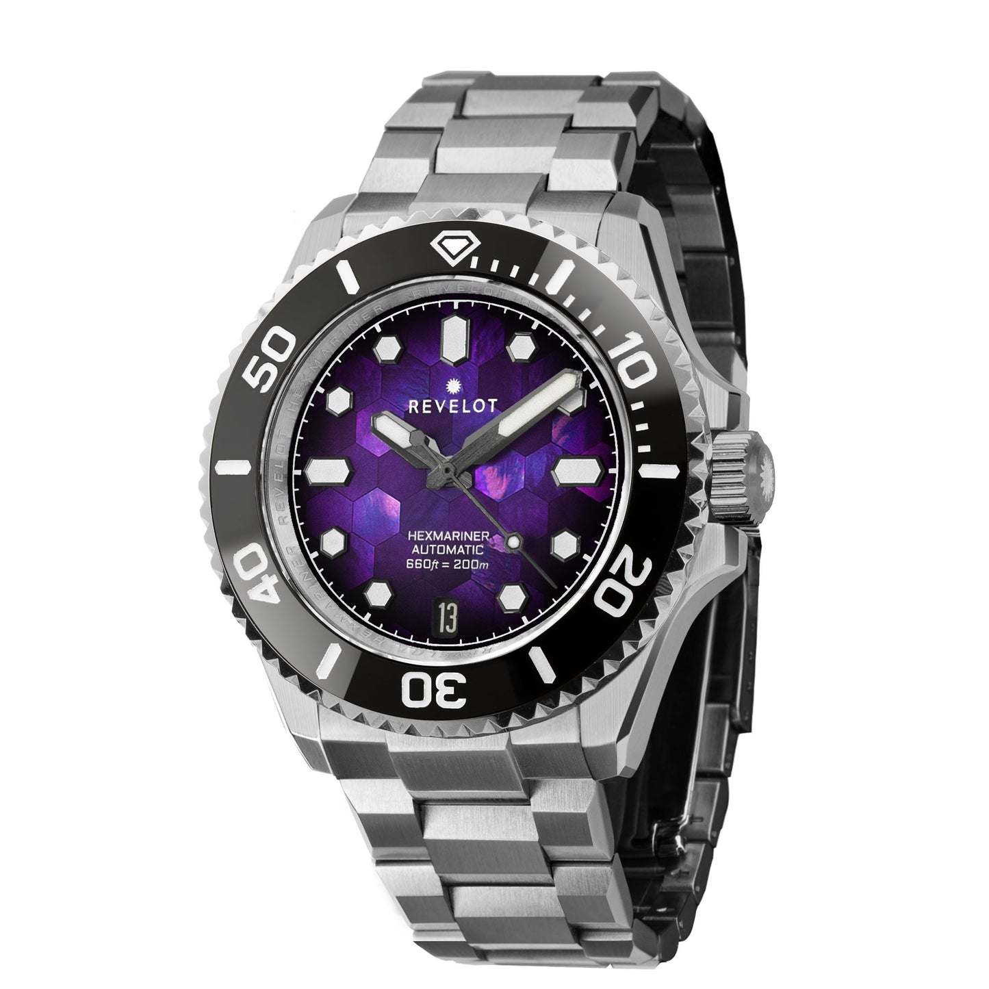Hexmariner 39 Mosaic MOP Purple Steel