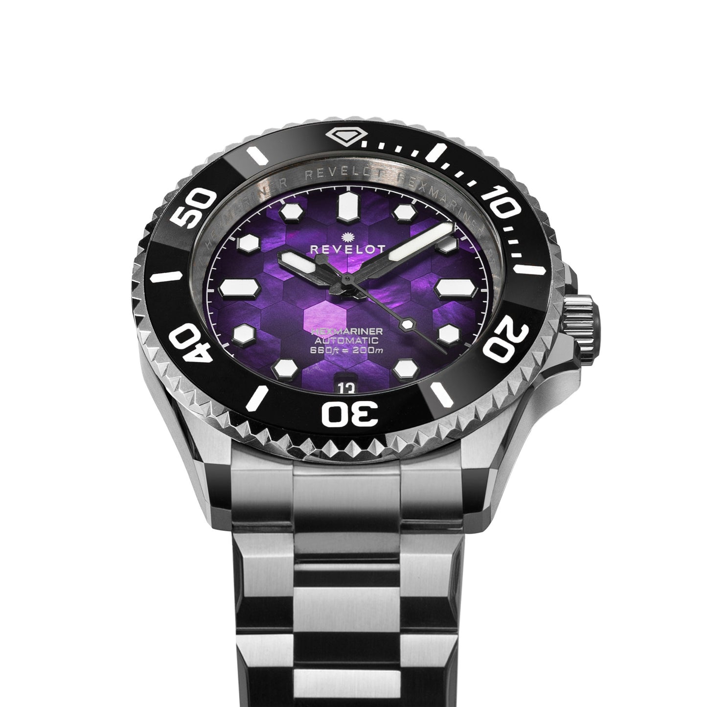 Hexmariner 39 Mosaic MOP Purple Steel