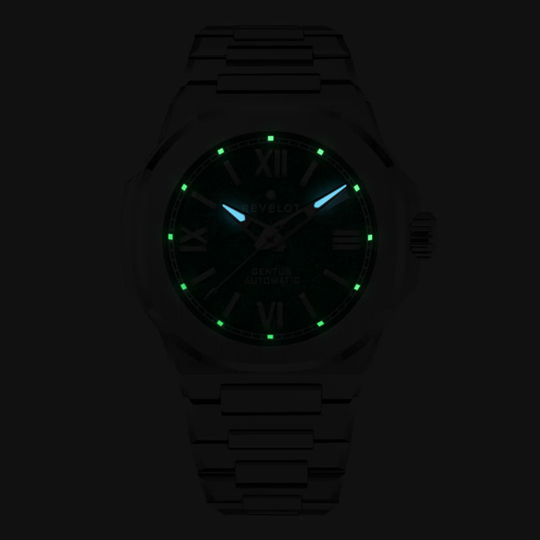 Gentus 40MM Green Aventurine Steel (Automatic)