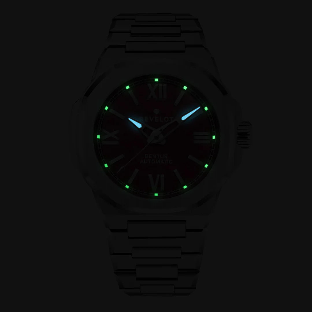 Gentus 40MM MOP Burgundy Steel (Automatic)