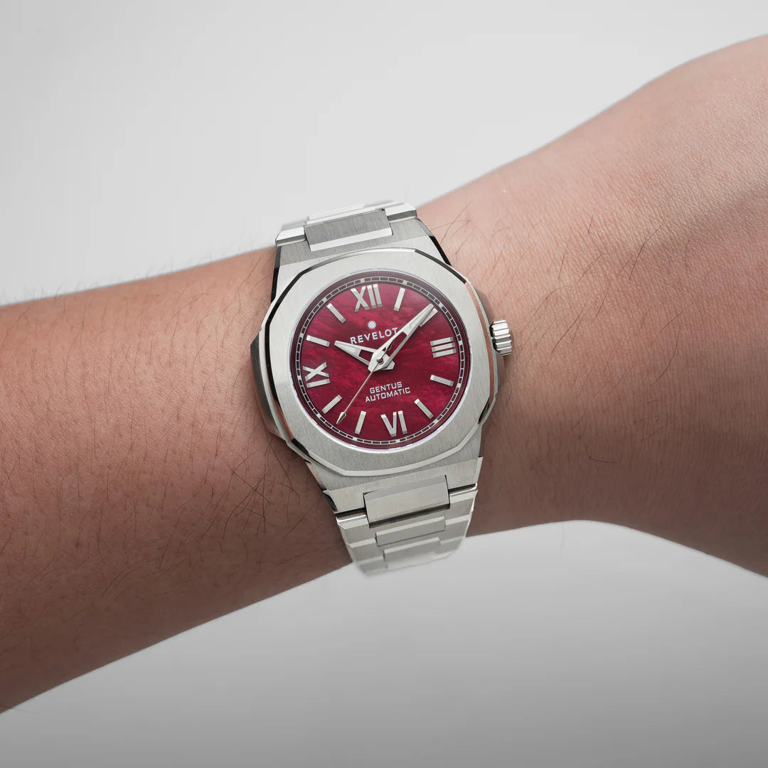 Gentus 40MM MOP Burgundy Steel (Automatic)