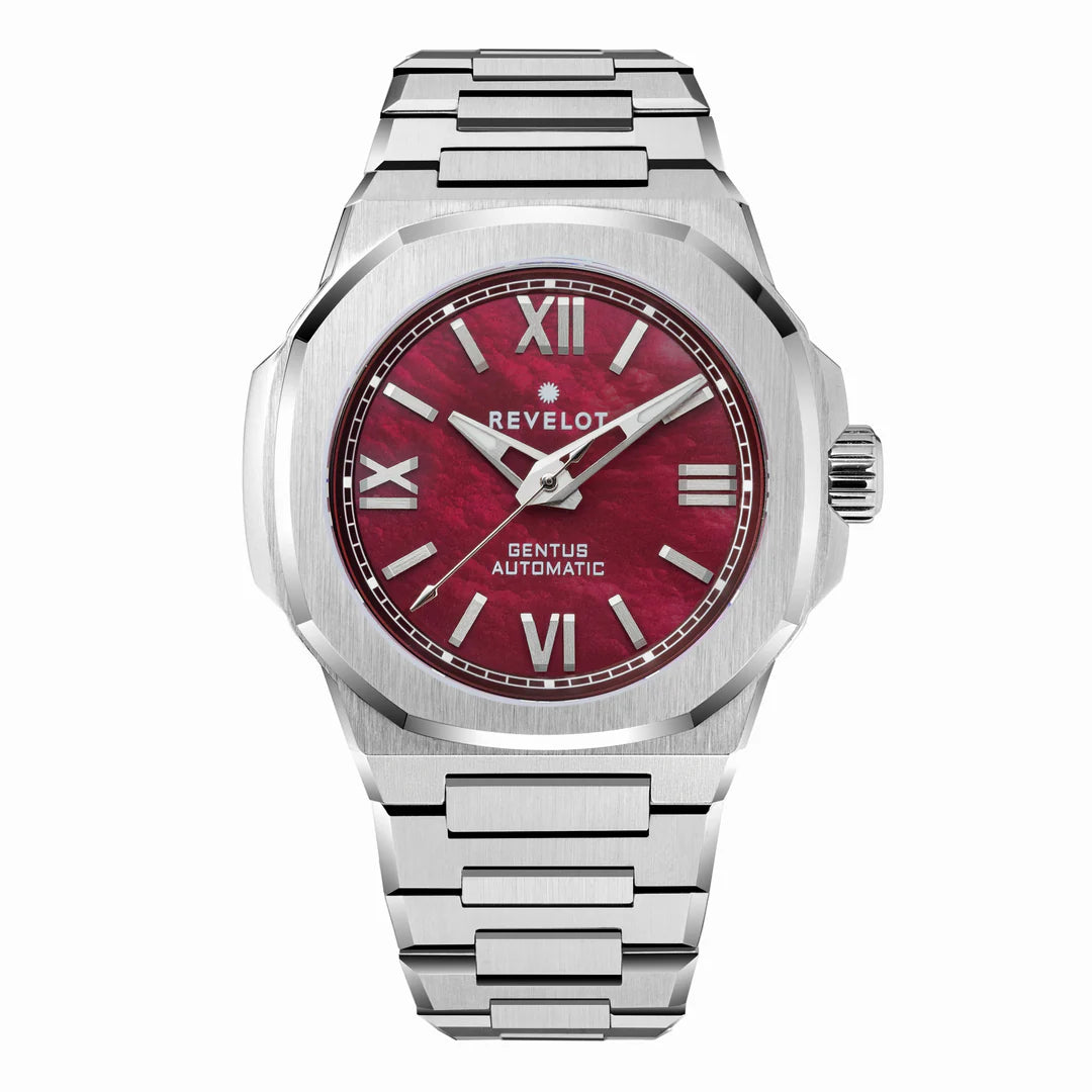Gentus 40MM MOP Burgundy Steel (Automatic)