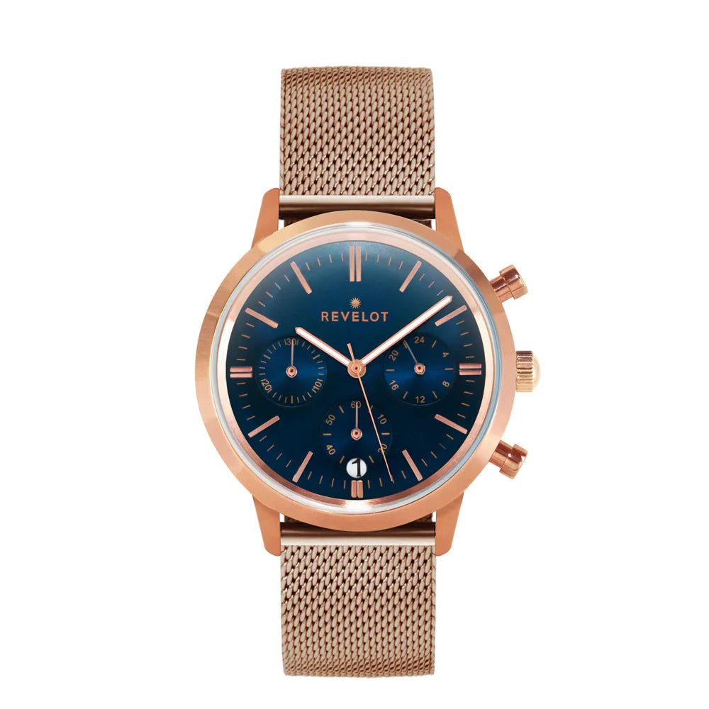 R4 Chrono Women Classic Metallic Blue/Rose Gold/Rose Gold