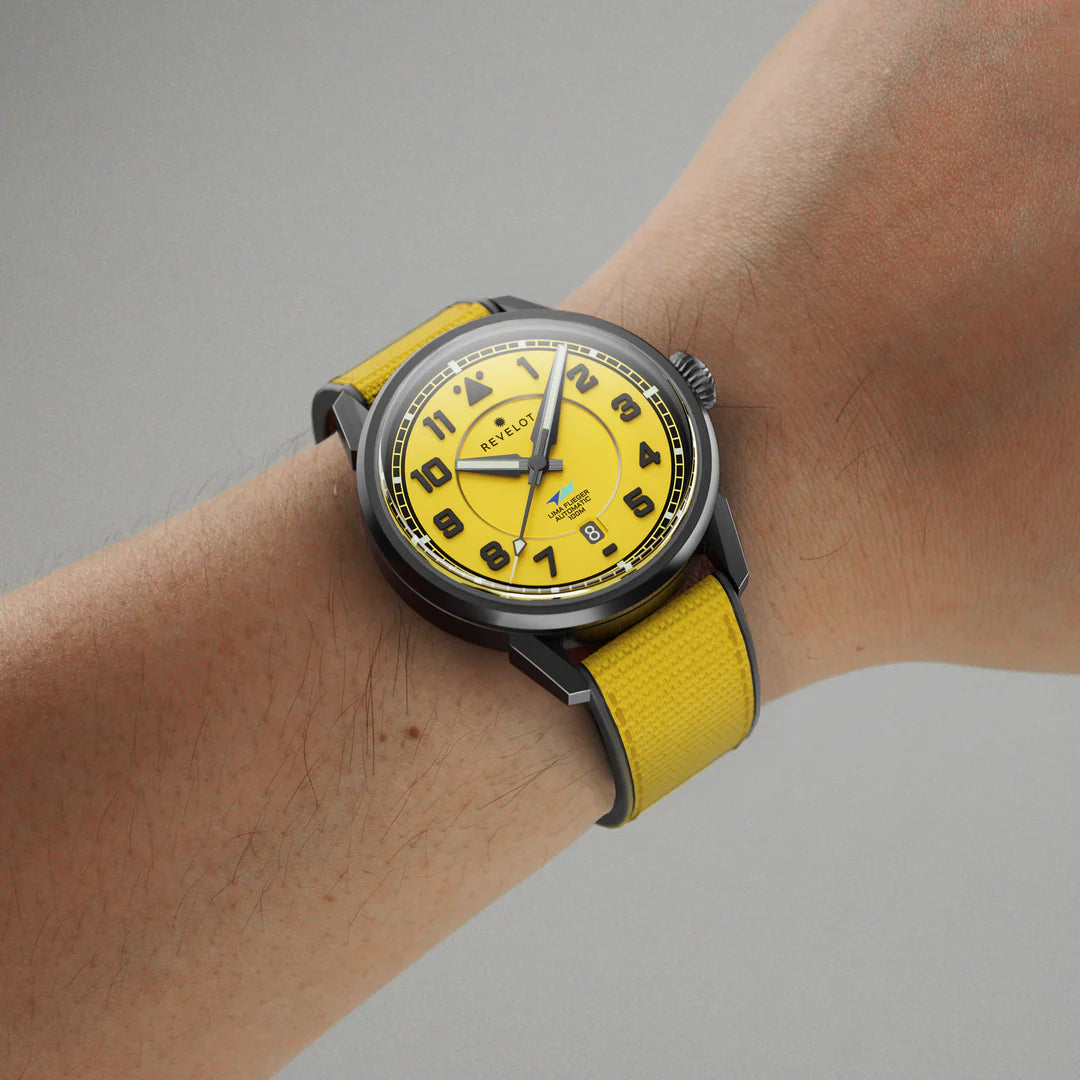 LIMA Flieger Yellow Luminova Grade 5 Titanium DLC