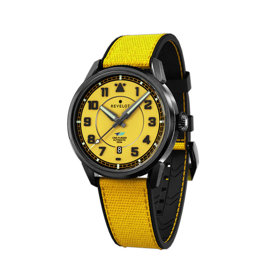 LIMA Flieger Yellow Luminova Grade 5 Titanium DLC