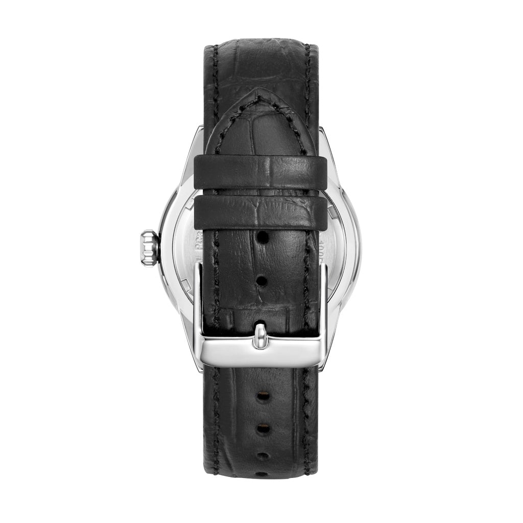 Armitron Leather 40mm Watch Silver/Black (20-5048WTSVBK)
