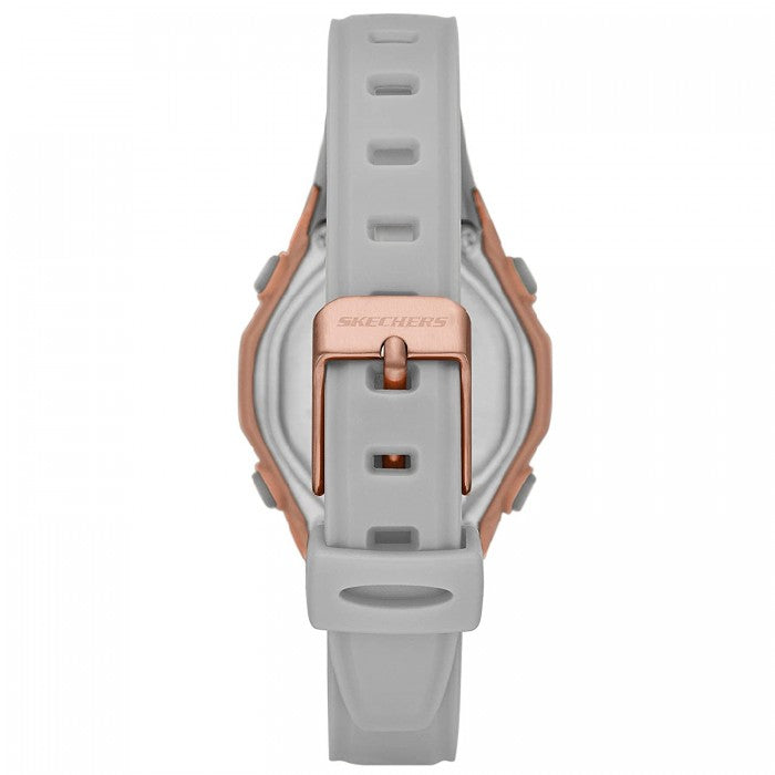 Copy of Quartz Digital Rose Gold-Tone Plastic Case & Light Grey Silicone Watch