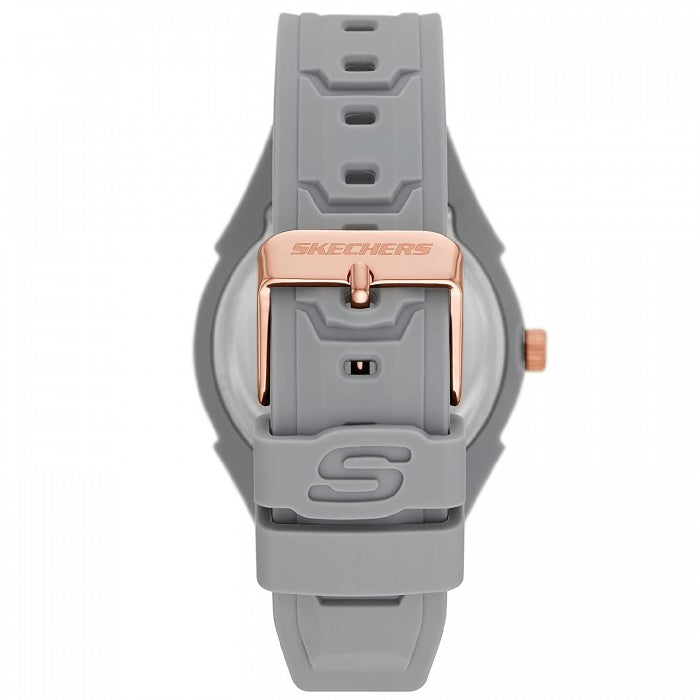 Quartz Grey Silicone Strap Watch + Bracelets Gift Set