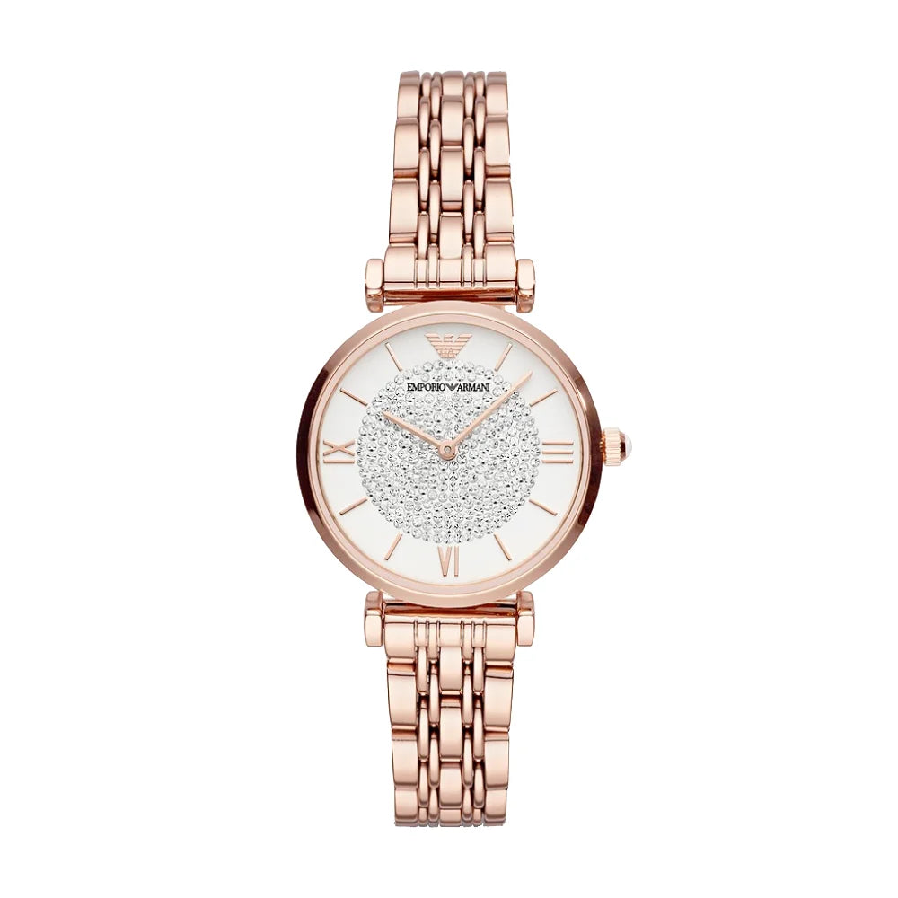 Women's Two-Hand Rose Gold-Tone Stainless Steel Watch