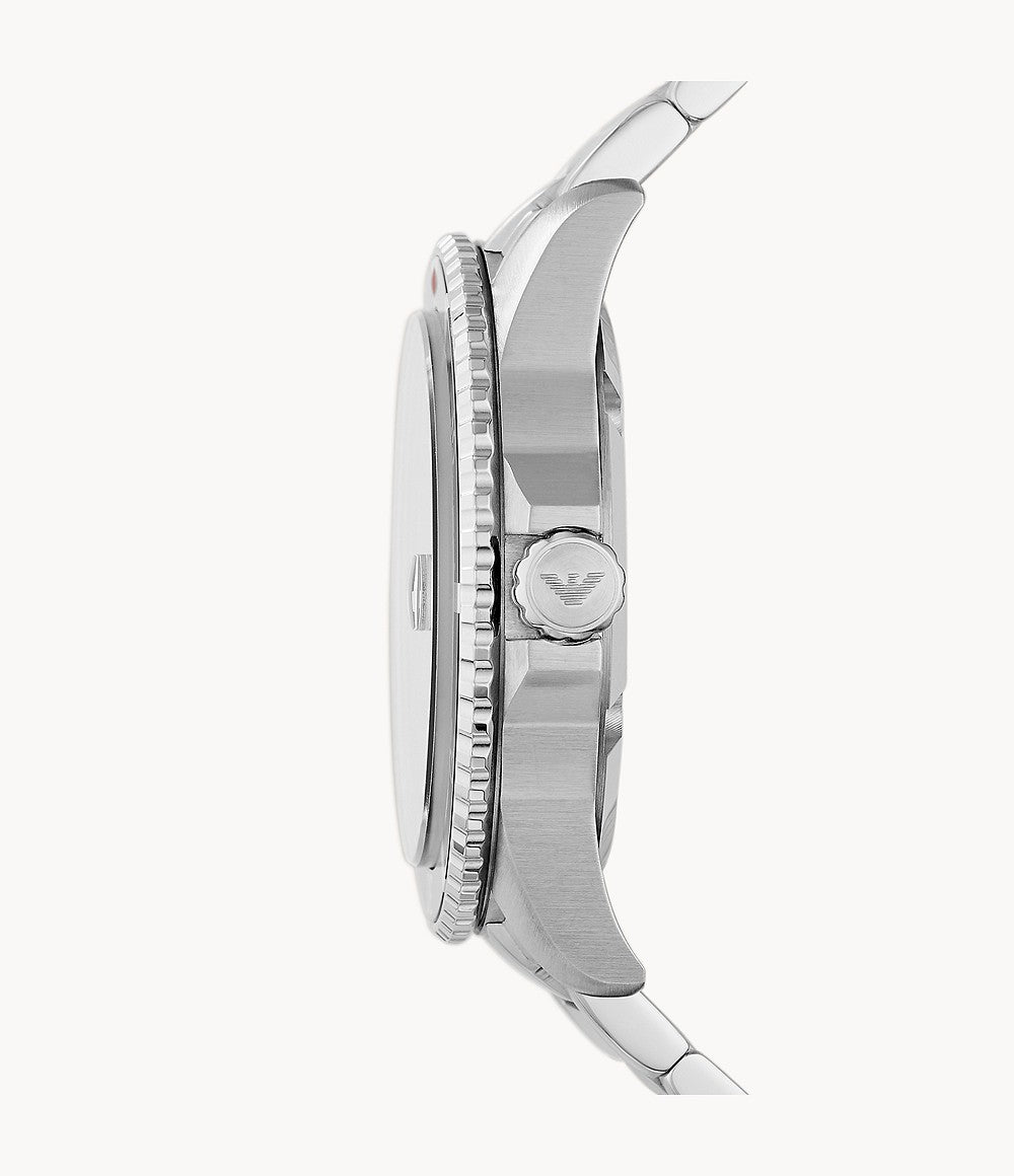 Three-Hand Date Stainless Steel Watch