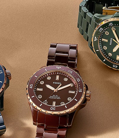 FB-01 Three-Hand Burgundy Ceramic Watch