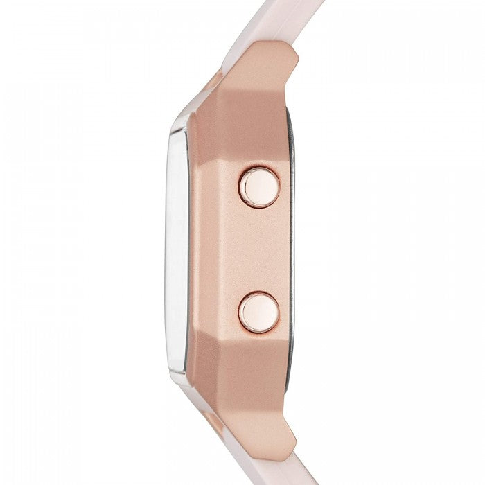 Faysmith Unisex / Women Retro Design Digital Blush Pink Silicone Strap Watch