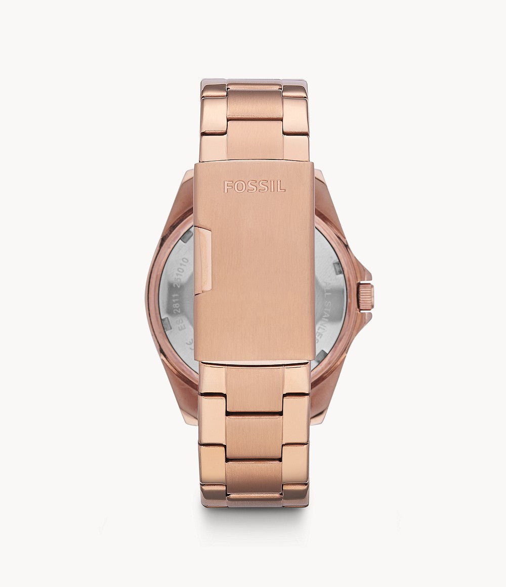 Riley Multifunction Rose-Tone Stainless Steel Watch