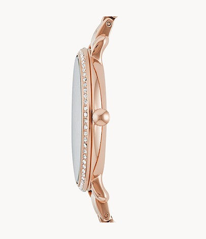 Jacqueline Rose-Tone Stainless Steel Watch