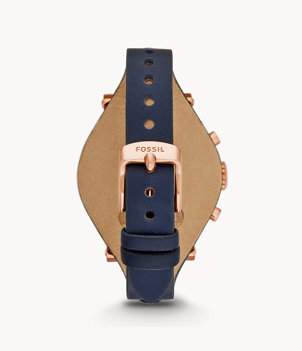 Original Boyfriend Chronograph Navy Leather Watch