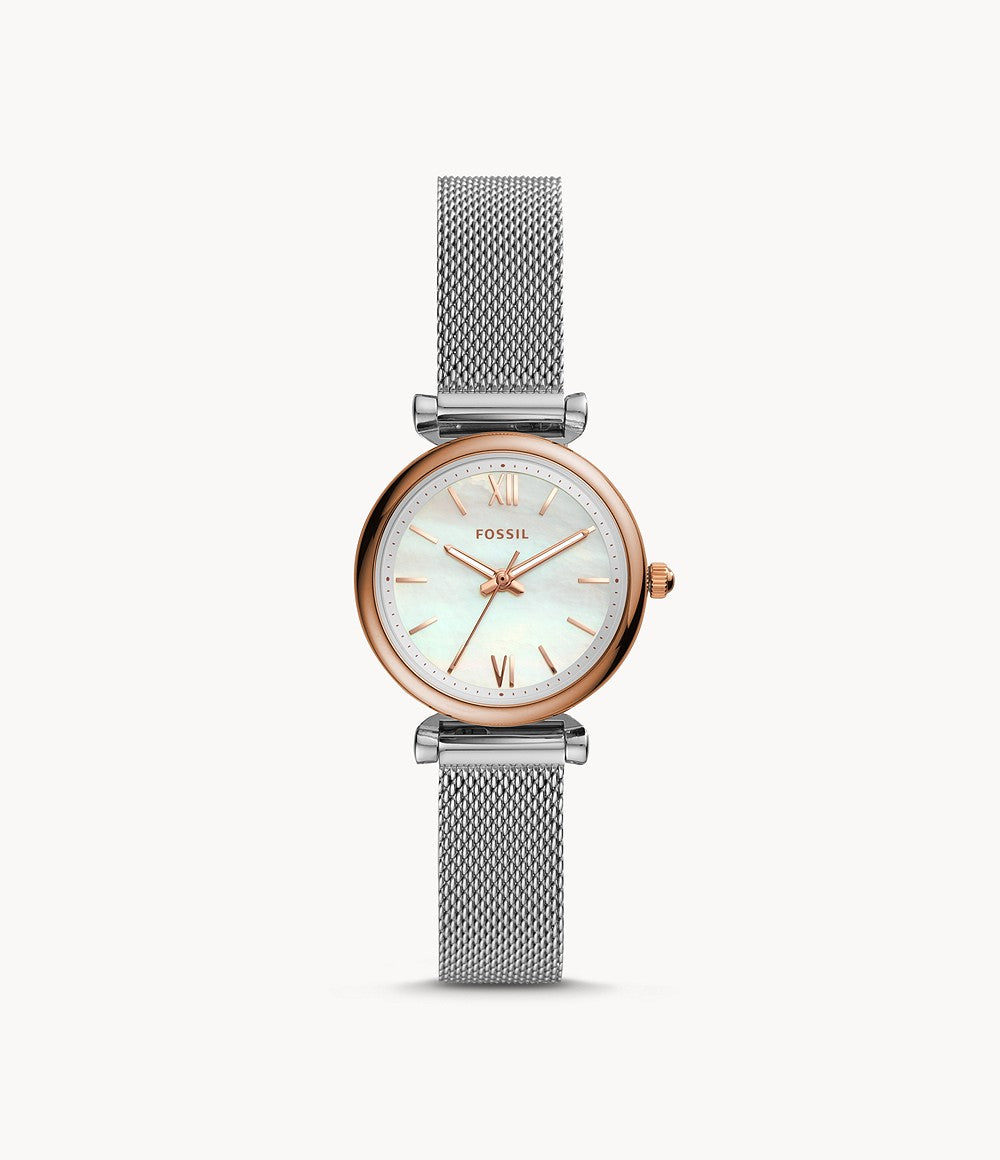 Carlie Mini Three-Hand Stainless Steel Watch