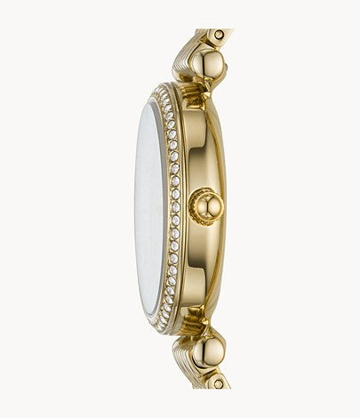 Carlie Mini Three-Hand Gold-Tone Stainless Steel Watch