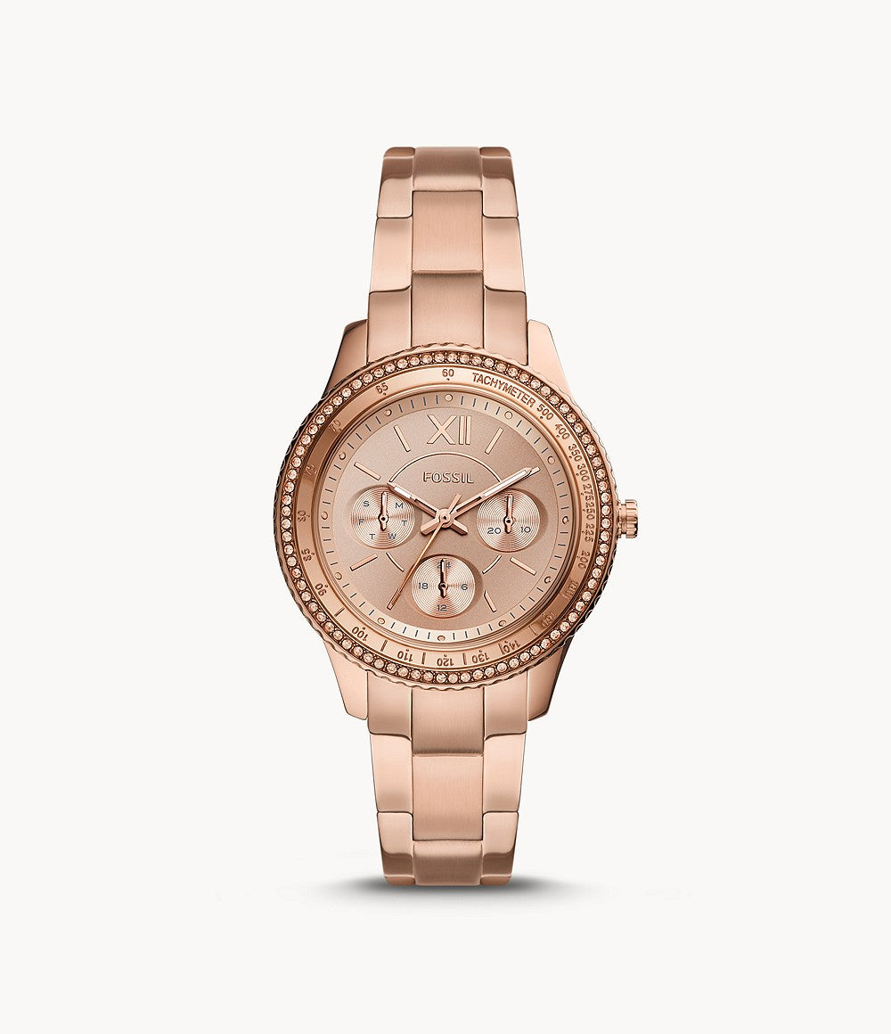 Stella Sport Multifunction Rose Gold-Tone Stainless Steel Watch