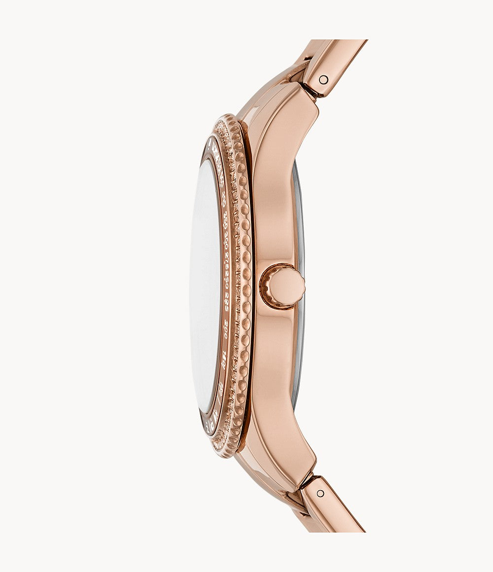 Stella Sport Multifunction Rose Gold-Tone Stainless Steel Watch