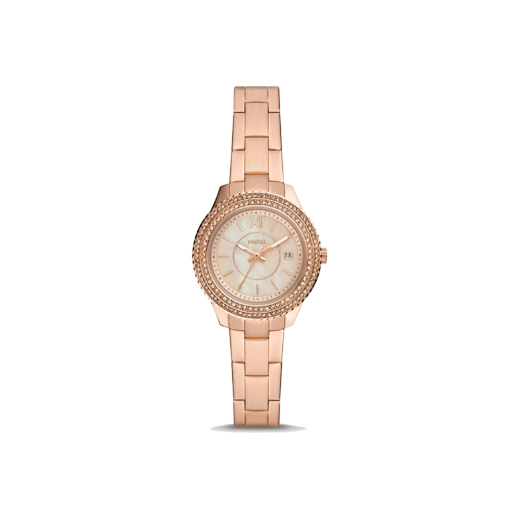 Stella Three-Hand Date Rose Gold-Tone Stainless Steel Watch