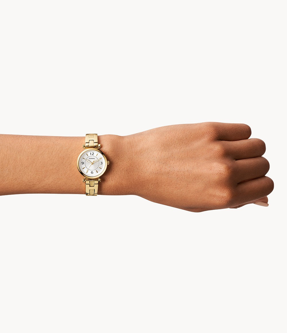 Carlie Three-Hand Gold-Tone Stainless Steel Watch